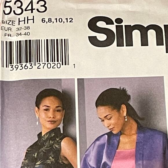 Simplicity 5343 Misses 6-12 Camisole Top Kimono Skirt Obi Belt Circa 2003 New FF - Picture 2 of 10